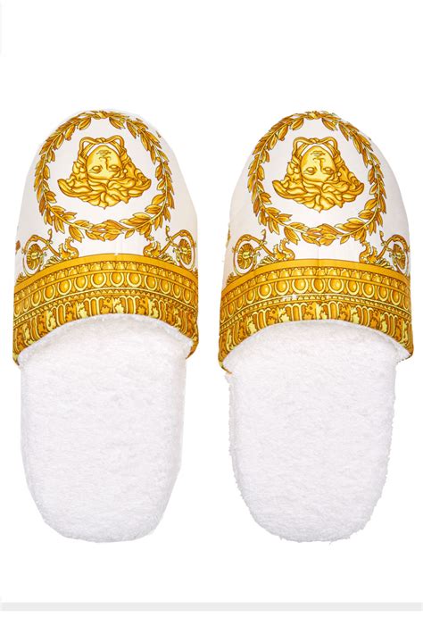 versace slippers white|Versace slippers price.